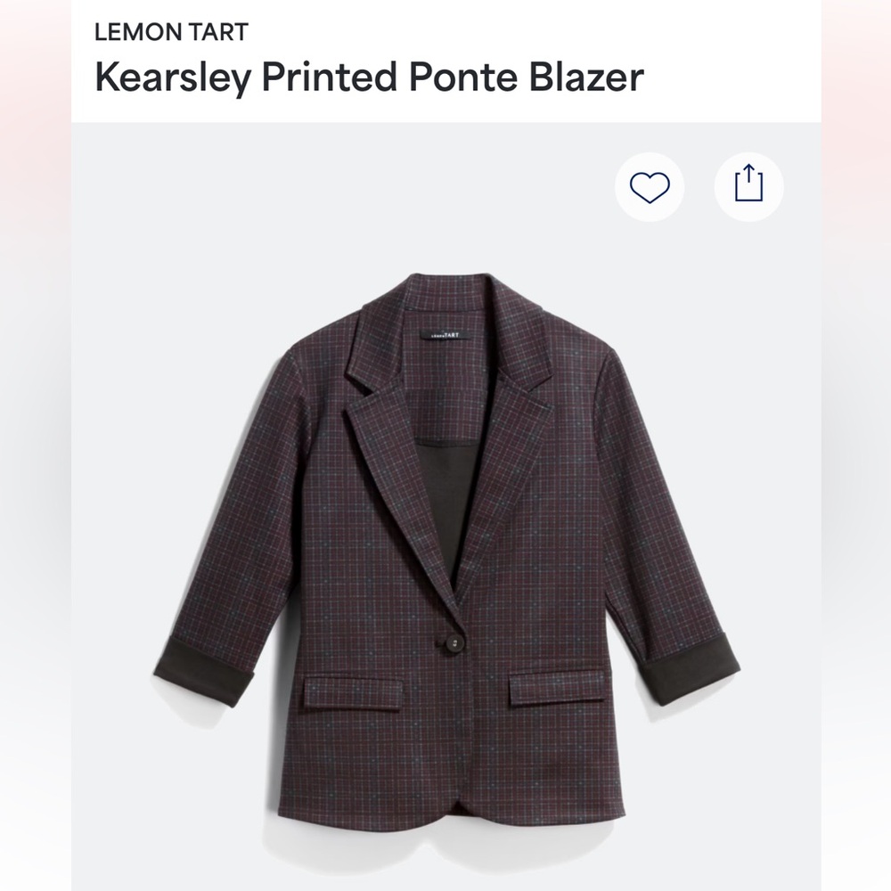 Lemon Tart Women's Checkered Blazer - Black and Gray